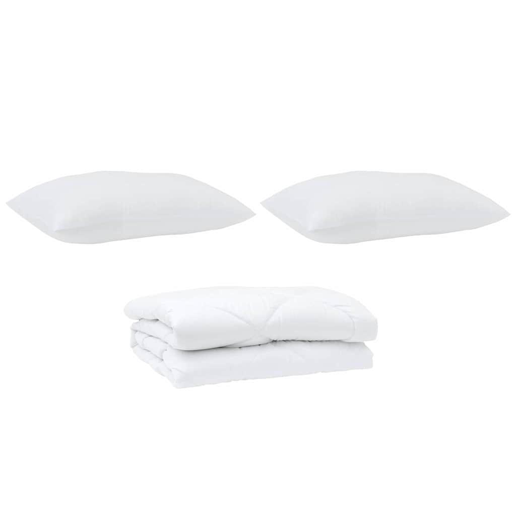 Duvet mit Kissen mit Kissen 3 pcs Weiß Mikrofaser